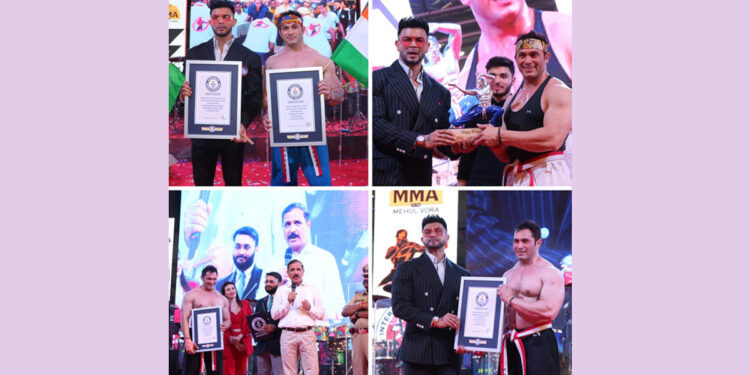 India’s Fitness & Youth Icon Sahil Khan and Martial Arts Vispy Kharadi set a Guinness World Record