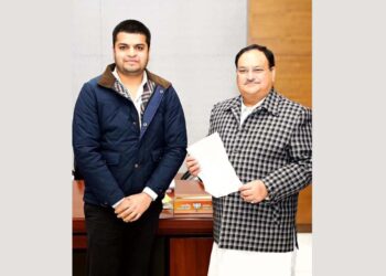 Recently appointed Chairman of GCNI Shubham Chaudhary meets BJP National President JP NADDA